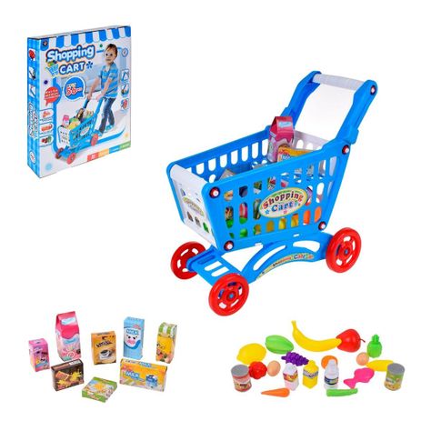 CARRO DE SUPERMERCADO CON COMIDA Y ACCESORIOS 56+ PIEZAS-0
