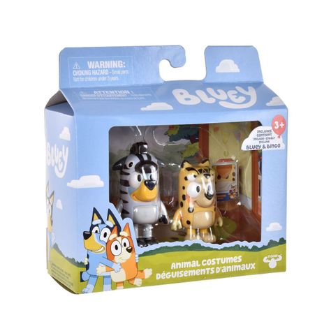 BLUEY PACK 2 FIGURAS PERSONAJES - DISFRACES DE ANIMALES-1