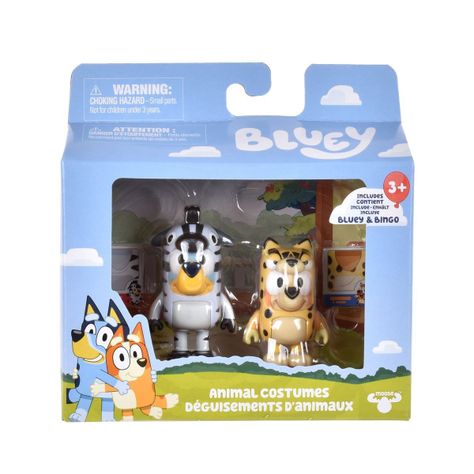 BLUEY PACK 2 FIGURAS PERSONAJES - DISFRACES DE ANIMALES-2