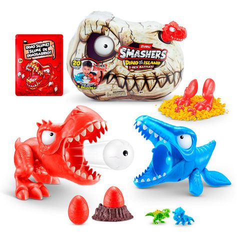 SET DE BATALLA T-REX SMASHERS DINO ISLAND - ROJO-0