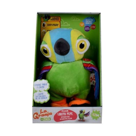 Peluche Lorito Pepe Baila Canta Y Habla La Granja De Zenon-2