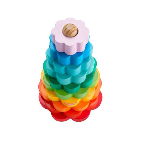 FISHER-PRICE JUGUETE PARA BEBÉS ANILLOS APILABLES DE MADERA-1