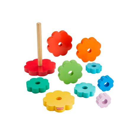 FISHER-PRICE JUGUETE PARA BEBÉS ANILLOS APILABLES DE MADERA-2