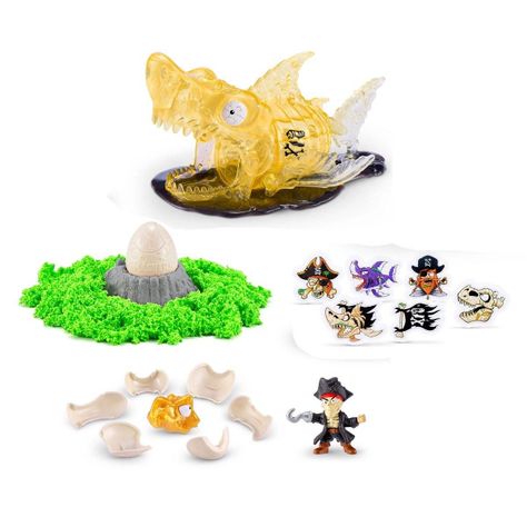CALAVERA GIGANTE SMASHERS DINO ISLAND ZURU - ROJO-0