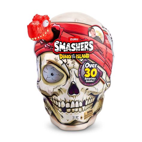 CALAVERA GIGANTE SMASHERS DINO ISLAND ZURU - ROJO-2