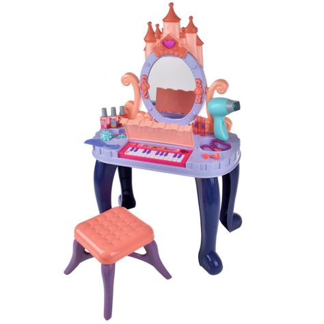 TOCADOR DE PRINCESA CON PIANO Y PISO Y ACCESORIOS-0