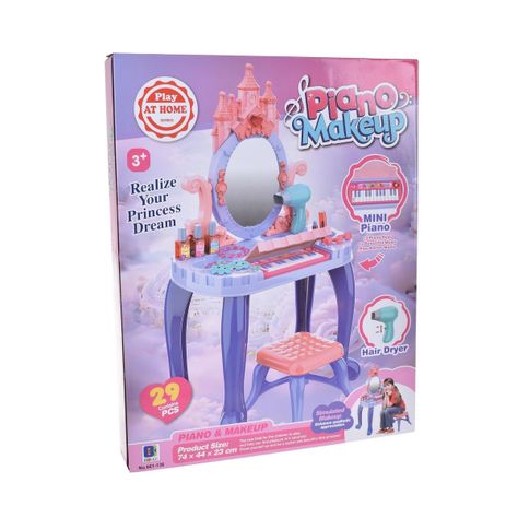 TOCADOR DE PRINCESA CON PIANO Y PISO Y ACCESORIOS-2