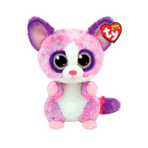 Ty Beanie Boos Becca Lémur Rosado Regular-0
