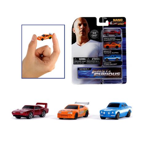 Pack 3 Autos Nano De 4 Cm Fast & Furious-0