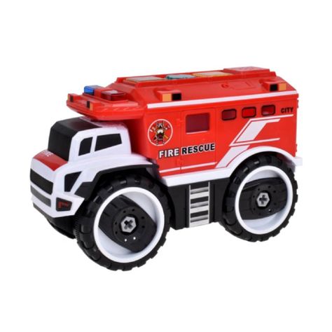 Carro Bomba Armable De 24 Cms Con Luces, Sonido Y Taladro-1