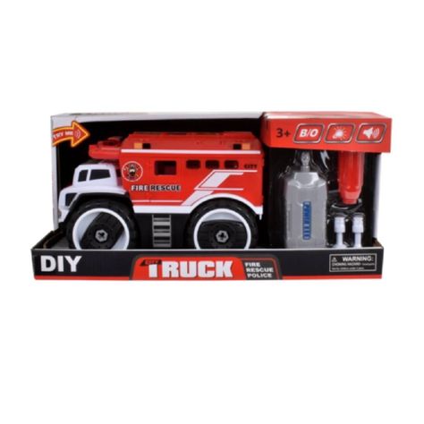 Carro Bomba Armable De 24 Cms Con Luces, Sonido Y Taladro-2