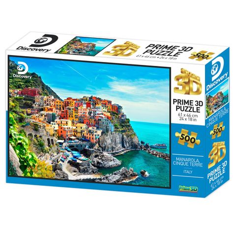 Puzzle 3d De 500 Piezas - Manarola, Cinque Terre, Italia-0