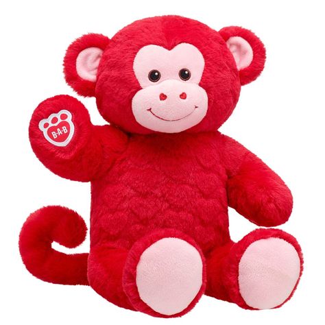 Peluche Mono Corazones Rojo Build-A-Bear-0