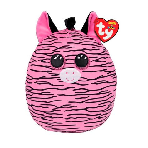 Ty Squish-A-Boos Zoey Zebra Rosa Large-0