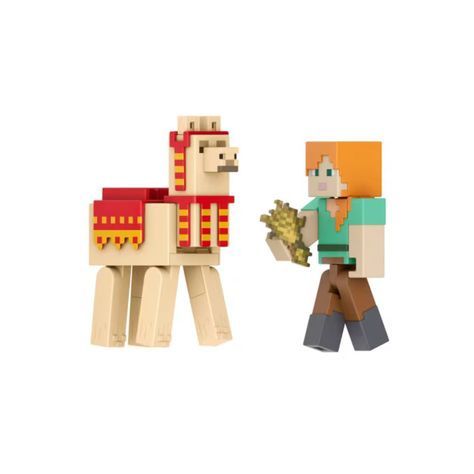 MINECRAFT DE 8CM CON CRAFTING 2-PACK - ALEX Y LLAMA 2-0