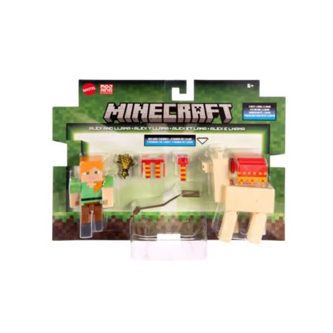 MINECRAFT DE 8CM CON CRAFTING 2-PACK - ALEX Y LLAMA 2-2