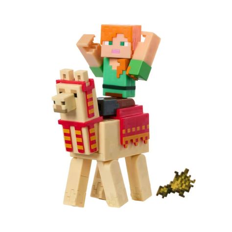 MINECRAFT DE 8CM CON CRAFTING 2-PACK - ALEX Y LLAMA 2-5