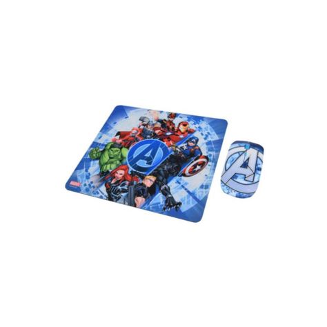 Kit Mouse Inalambrico Y Mouse Pad Avengers-1