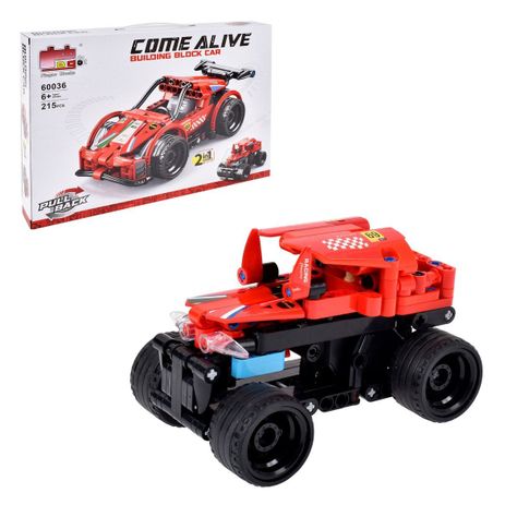 AUTO 2 EN 1 ARMABLE DE BLOQUES PULLBACK DE 215 PIEZAS-0