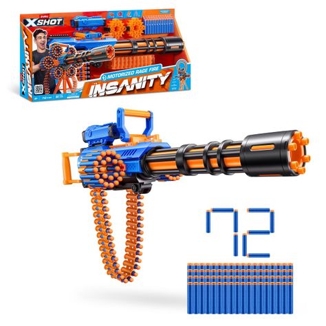 LANZA DARDOS INSANITY FURIA MOTORIZADA CON 72 DARDOS X-SHOT-0