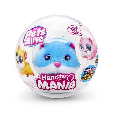 Hamster Caminador En Bola Pets Alive Zuru - Celeste-2