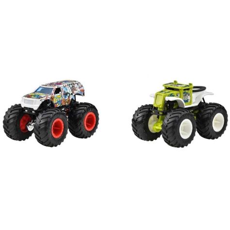 HOT WHEELS MONSTER TRUCKS ESCALA 1:64 - POTTY CENTRAL VS REALLY GOTTA GO-0