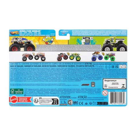HOT WHEELS MONSTER TRUCKS ESCALA 1:64 - POTTY CENTRAL VS REALLY GOTTA GO-2