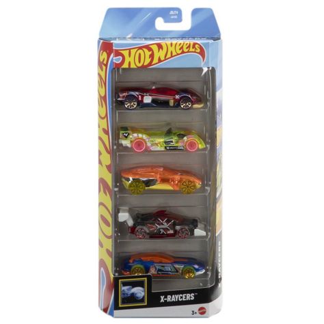 PACK 5 AUTOS BASICOS HOTWHEELS - X - RAYCERS-0