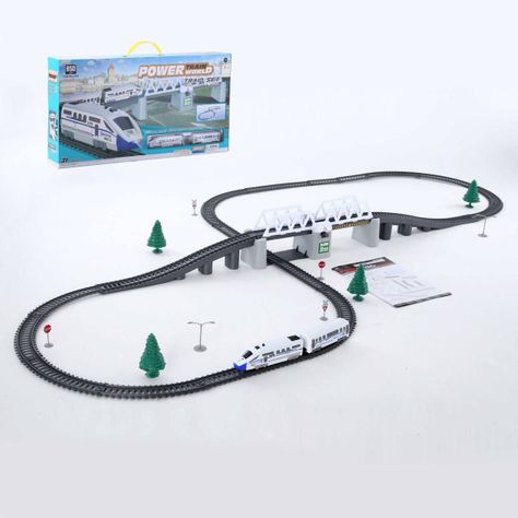 Pista Tren Bala A Pilas De 366 Cms De Largo De 31 Piezas-0
