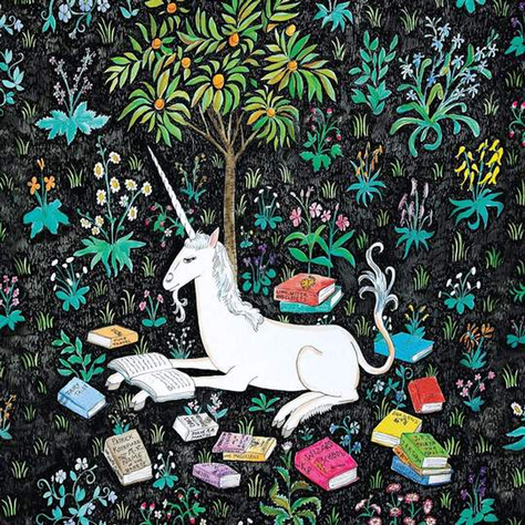 PUZZLE 500PCS, UNICORNIO LEYENDO-0