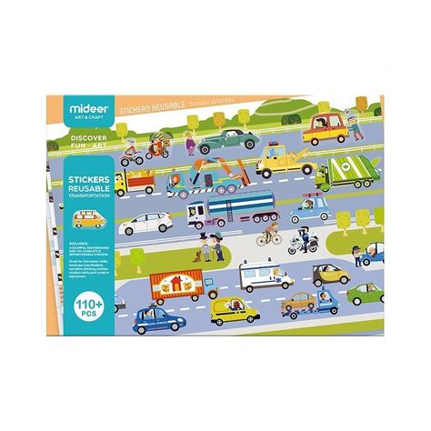 SET STICKERS REUTILIZABLES, MEDIOS DE TRANSPORTES-0