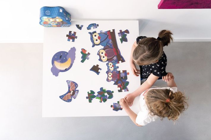 PUZZLE 39PCS DOBLE CON FORMA, BUHO-5