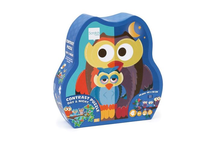 PUZZLE 39PCS DOBLE CON FORMA, BUHO-3