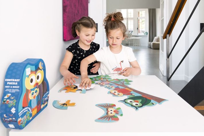 PUZZLE 39PCS DOBLE CON FORMA, BUHO-7