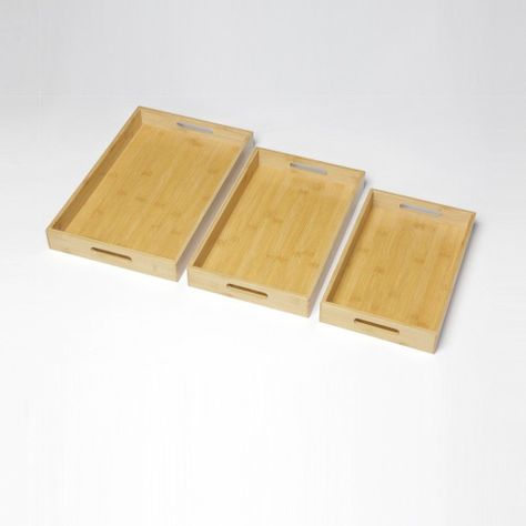 SET 3 BANDEJAS PARA SERVIR BAMBU NATURAL-0