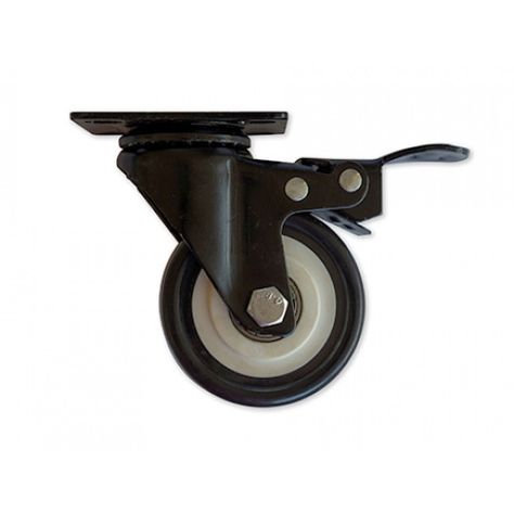 RUEDA PU 75MM 75KGS C/FRENO NEGRA-1