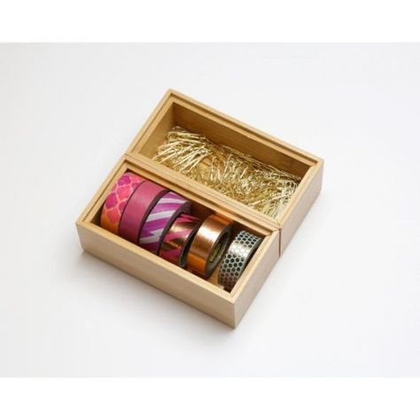 2 CAJAS APILABLES BAMBU NATURAL XS - 14X7X5CM-0