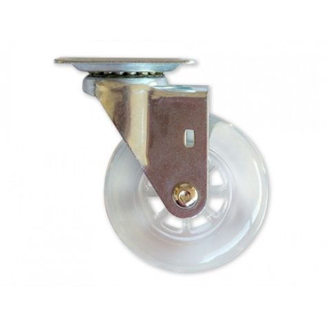 RUEDA PU 75MM 50KGS TRANSPARENTE-0