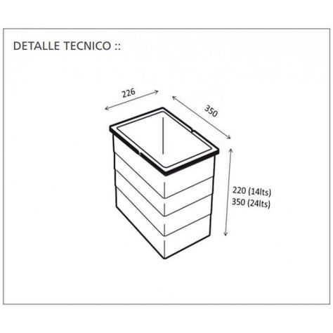 CONTENEDOR MULTIUSO CON TAPA 14LTS GRIS-2