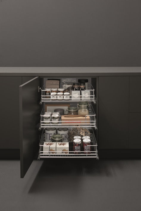 CESTA EXTENSIBLE MODULO 450MM ANTRACITA CON CS-1