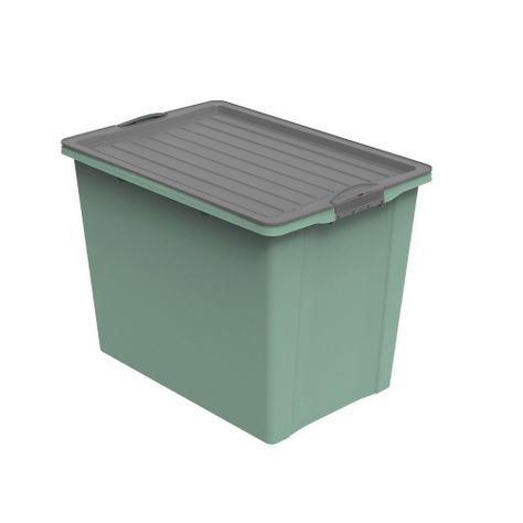 Caja compact a3 con ruedas 70l 57x43x39 verde eco-0