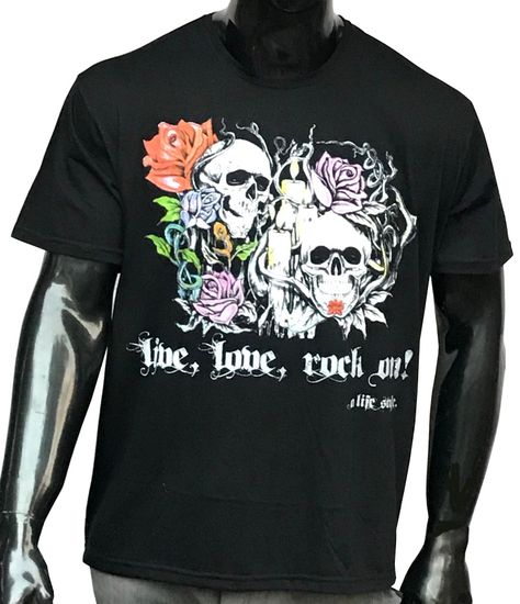 Polera Hombre Calavera Velas-0