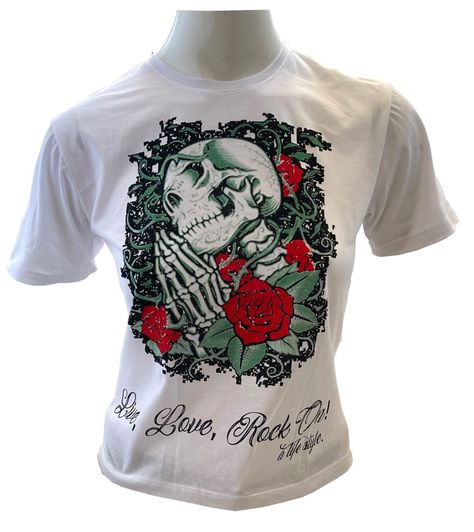 Polera Juvenil Niña Calavera Rezo-0