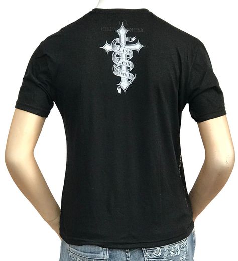 Polera Negra Mujer Calavera Difum-1