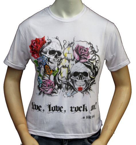 Polera Mujer Calavera Velas-0