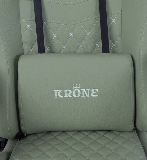 Silla Gamer Krone XL Reclinable + Masaje Lumbar + Apoyapiés Verde-7