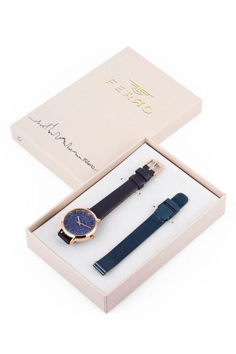 Reloj Hasir Blue Glitter  Sets FERRO-0