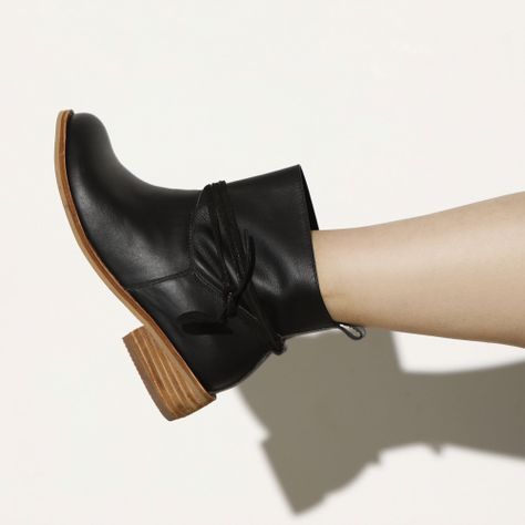 Botin Sofia Negro Cuero -6