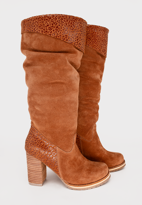 Bota Emily Camel Print Pao Pecados-6