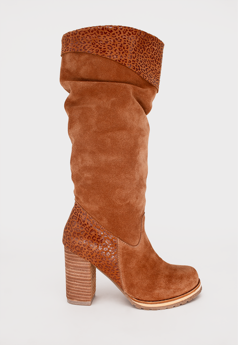 Bota Emily Camel Print Pao Pecados-4